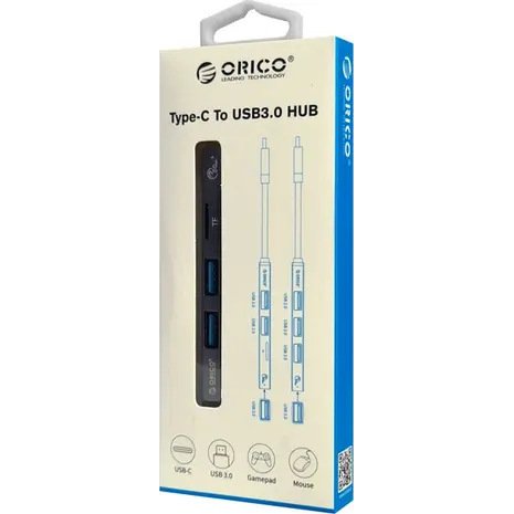 USB-C hub ORICO AH-12F, 3x USB ports, micro SD port, γκρι AH-12F-GY-BP